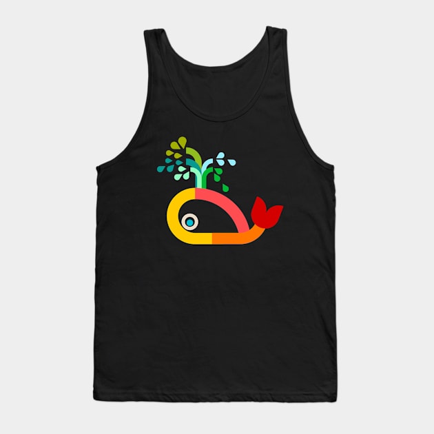 Baby whale Tank Top by Susana